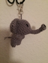 handgefertigter Schlüsselanhänger- Elefant